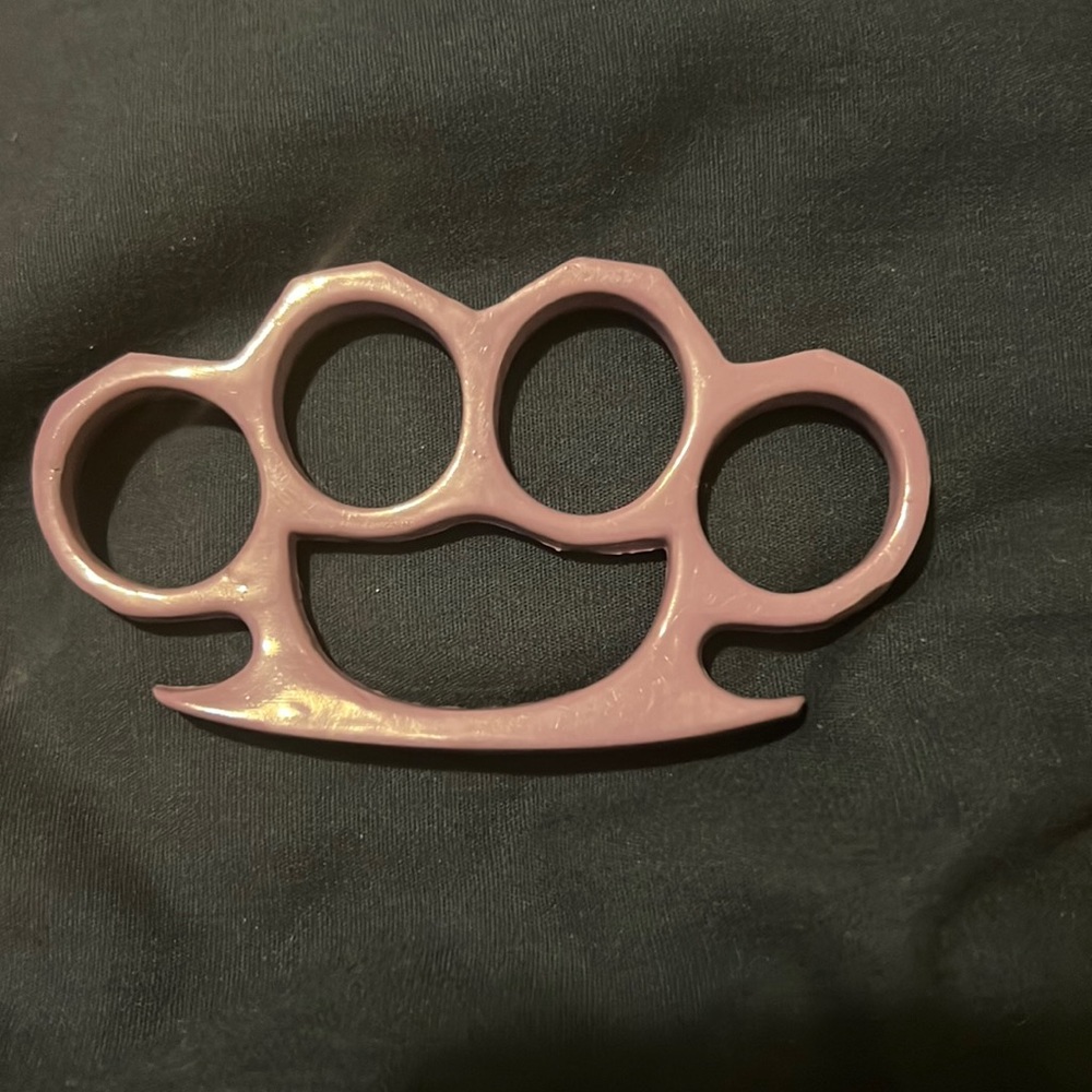 Purple brass knuckles